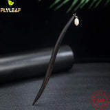 925 Silver Freshwater Pearls Hair Sticks Chinese Style Hanfu Accessories