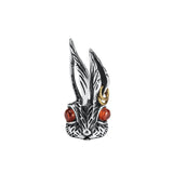 925 Sterling Silver Garnet Bunny Pendant Necklace for Women
