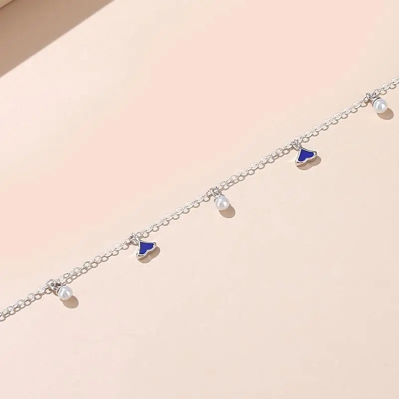 925 Sterling Silver Ginkgo Leaf Bracelet Rose Plating