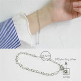 Elegant 925 Silver Heart Bracelet for Women