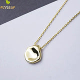 925 Sterling Silver Irregular Shaped Pendant Necklace for Women