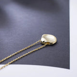 925 Sterling Silver Irregular Shaped Pendant Necklace for Women