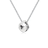 925 Sterling Silver Irregular Shaped Pendant Necklace for Women