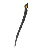 925 Silver Jade Bead Flowers Ebony Hair Sticks Hanfu Hairpin
