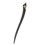 925 Silver Jade Bead Flowers Ebony Hair Sticks Hanfu Hairpin