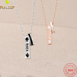 925 Sterling Silver King Queen Couple Necklace Men Women Gift