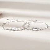 925 Silver Love Letter Couple Rings Romantic Gift