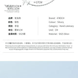 925 Sterling Silver Matte Aircraft Plane Chain Bracelet for Women