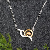 925 Silver Matte Snails Pendant Necklace Women Femme Accessory