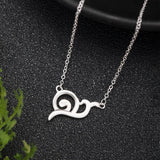 925 Silver Matte Snails Pendant Necklace Women Femme Accessory