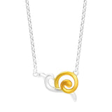925 Silver Matte Snails Pendant Necklace Women Femme Accessory