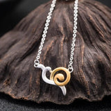 925 Silver Matte Snails Pendant Necklace Women Femme Accessory