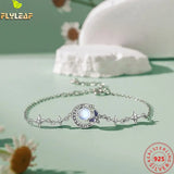 925 Silver Moonstone Butterfly Bracelet for Women