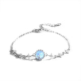 925 Silver Moonstone Starlight Bracelet - Women's Jewelry