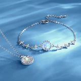 925 Silver Moonstone Starlight Bracelet - Women's Jewelry