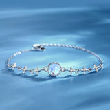 925 Silver Moonstone Starlight Bracelet - Women's Jewelry