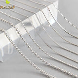 925 Sterling Silver Snake Bone Chain Necklace High DIY Accessories