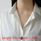 925 Sterling Silver Snake Bone Chain Necklace High DIY Accessories