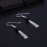 925 Sterling Silver Natural Agate Vine Drop Earrings Women Jewelry