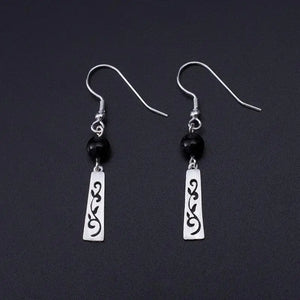 925 Sterling Silver Natural Agate Vine Drop Earrings Women Jewelry