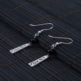 925 Sterling Silver Natural Agate Vine Drop Earrings Women Jewelry