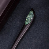 Sterling Silver Pansies Flower Jade Hair Stick Vintage Style Women Hanfu Hairpin