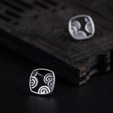 925 Silver Retro Cloud Pattern Stud Earrings for Women