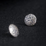 925 Silver Flowers Stud Earrings For Women Thai Silver Vintage Jewelry