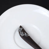 925 Sterling Silver Retro Orchid Ebony Hairpin Women Hanfu Hair Accessory