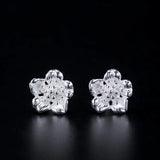 925 Silver Retro Pear Flower Stud Earrings High Femme Accessories