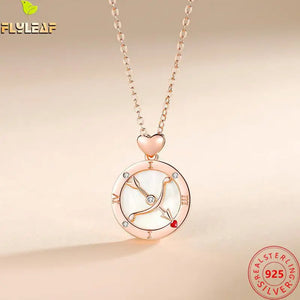 925 Sterling Silver Romantic Cupid's Arrow Pendant Necklace Women