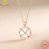 925 Sterling Silver Romantic Cupid's Arrow Pendant Necklace Women