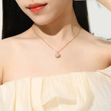 925 Silver Sunflower Pendant Necklace Rose Plating
