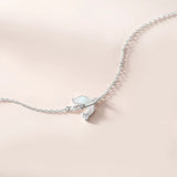 925 Sterling Silver Shell Dolphin Bracelet Rose Plating