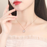 925 Silver Shell Star Necklace Women Rose Plating