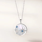 925 Silver Shell Star Necklace Women Rose Plating