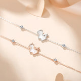925 Silver Shell Unicorn Bracelet Rose Plating