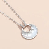 925 Silver Shell Moonlight Pendant Necklace Rose Plating Women Jewelry