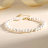 925 Silver Shell Pearl Bracelet Women Blessing 14k Plating Femme Accessories