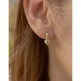 925 Silver Shell Pearl Hoop Earrings Platinum Plated Women Accessory