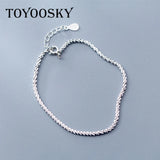 925 Silver OL Stars Chain Bracelet Adjustable Charm for Women