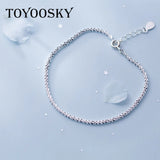 925 Silver OL Stars Chain Bracelet Adjustable Charm for Women