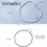 925 Silver OL Stars Chain Bracelet Adjustable Charm for Women