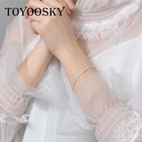 925 Silver OL Stars Chain Bracelet Adjustable Charm for Women