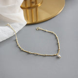 925 Sterling Silver Spacer Beads Chain Bracelet Teenage Girl 18k Plating