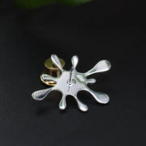 925 Sterling Silver Splash Flow Brooch for Women Dress Accessories