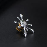 925 Sterling Silver Splash Flow Brooch for Women Dress Accessories