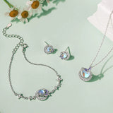 925 Silver Jewelry Moonstone Pendant Necklace Women
