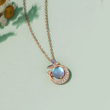 925 Silver Jewelry Moonstone Pendant Necklace Women