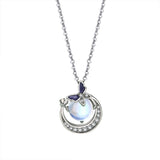 925 Silver Jewelry Moonstone Pendant Necklace Women
